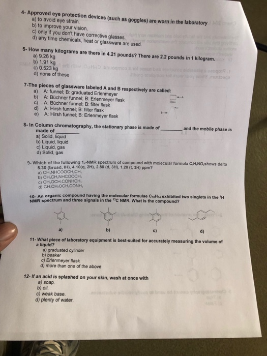 Solved 4 Approved eye protection devices (such as gog gles)