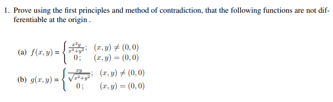 Solved Prove using the first principles and method of | Chegg.com