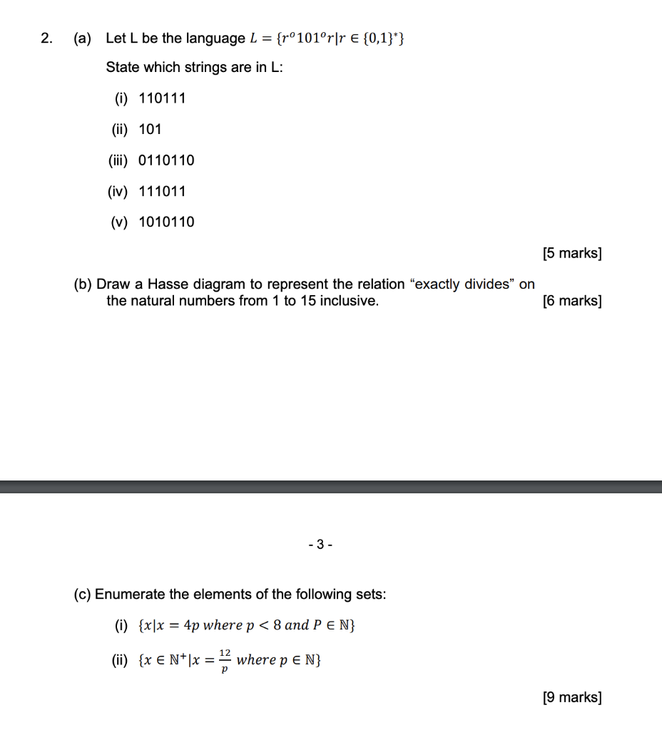 Solved (a) Let L be the language 𝐿 = {𝑟 𝑜101 𝑜 𝑟𝑟 ∈