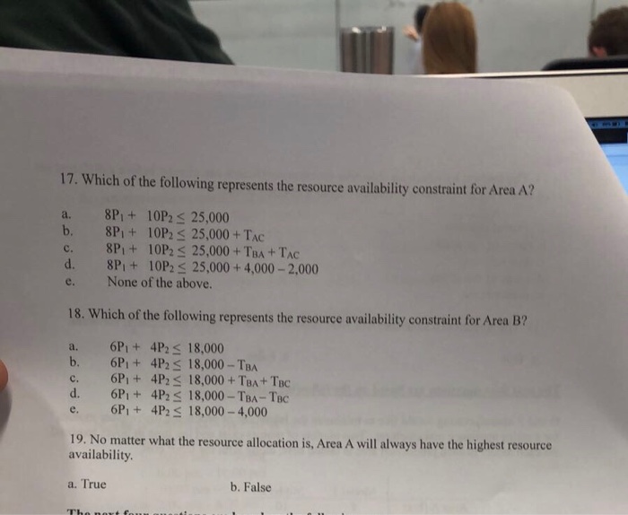 Solved The next four questions are based on the following | Chegg.com