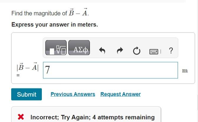 Solved Find The Magnitude Of B−A. Express Your Answer In | Chegg.com