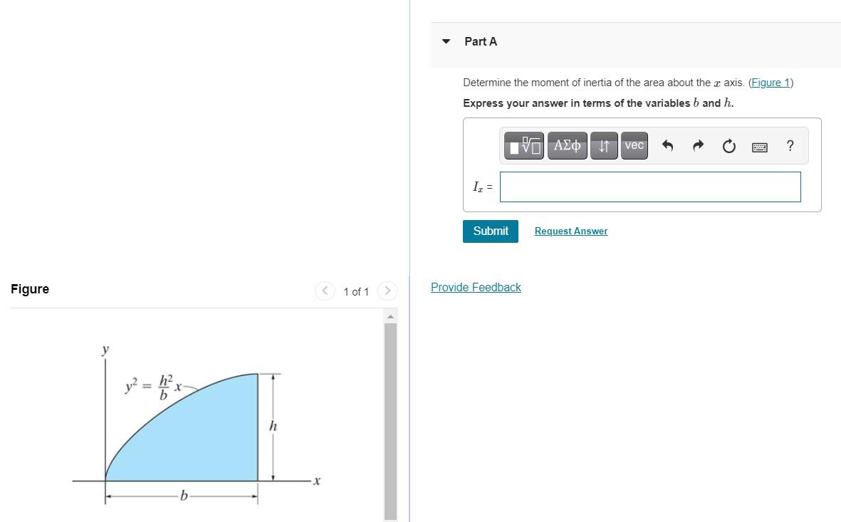 Solved Figure B H 1 Of 1 Part A Determine The Moment Of | Chegg.com