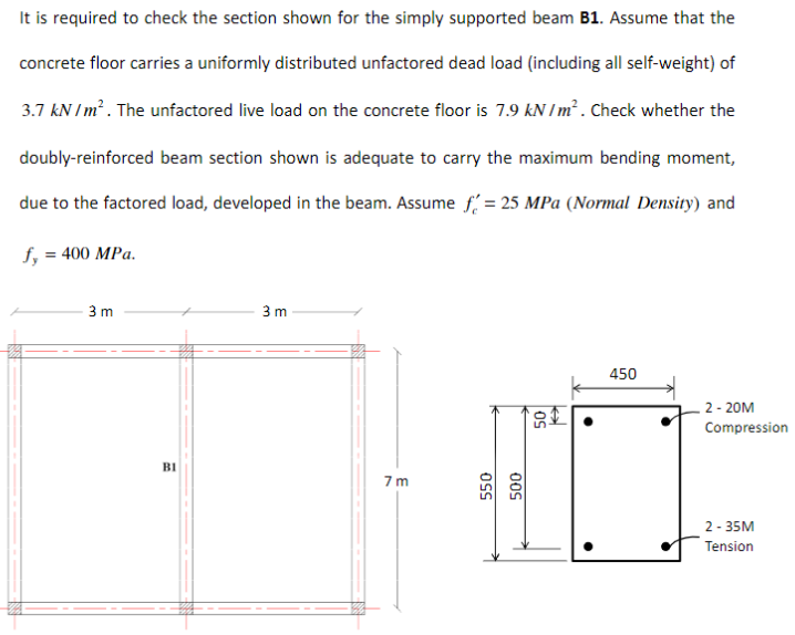 Solved It is required to check the section shown for the | Chegg.com