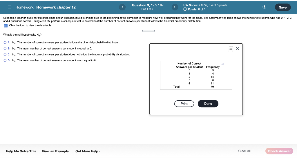 Solved E Homework: Homework chapter 12 Question 3, 12.2.18-T | Chegg.com