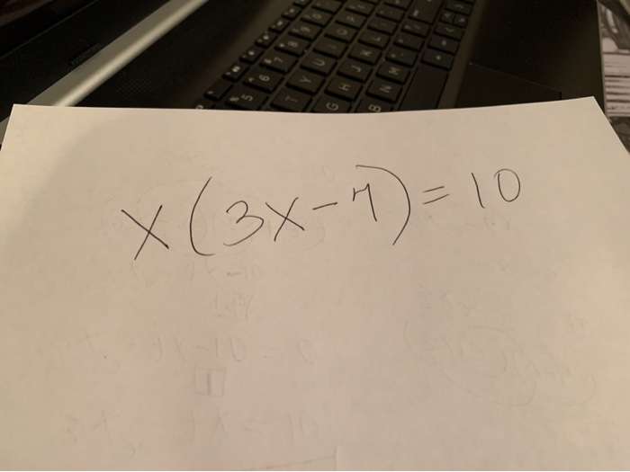 Solved X3x-1)- 10 X(3X- | Chegg.com