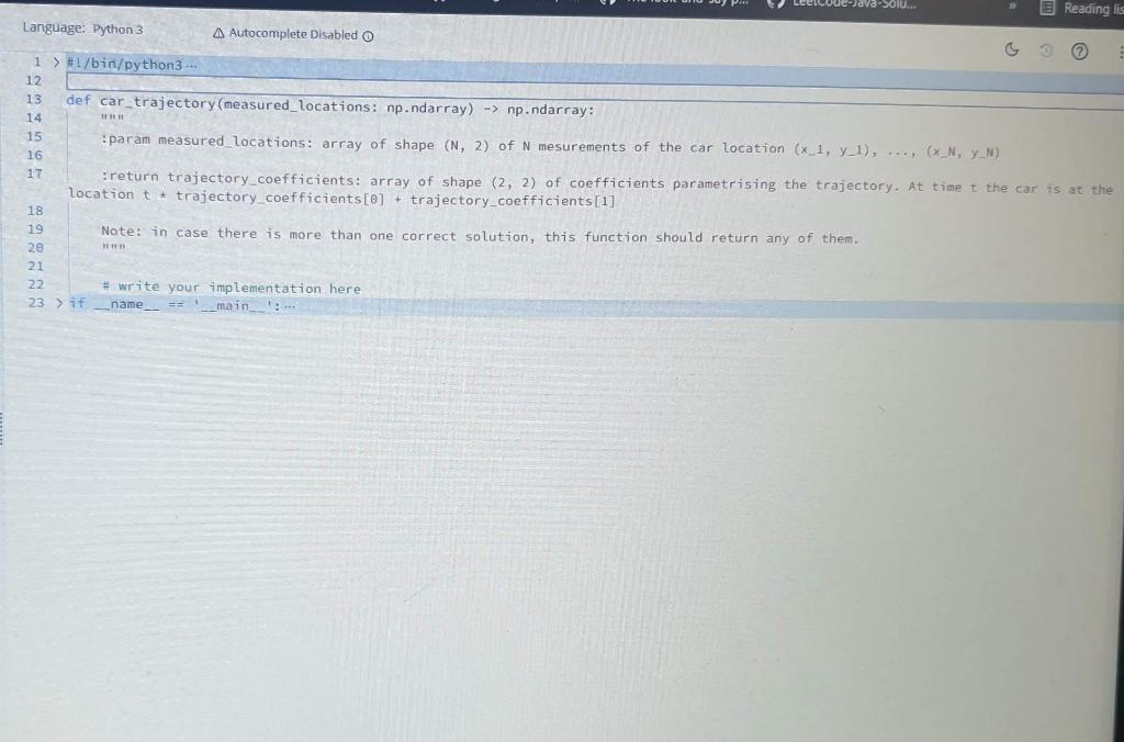 Solved Reading is 3. Straight Line Language: Python | Chegg.com