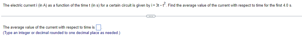 Solved The Electric Current I( In A ) As A Function Of The 