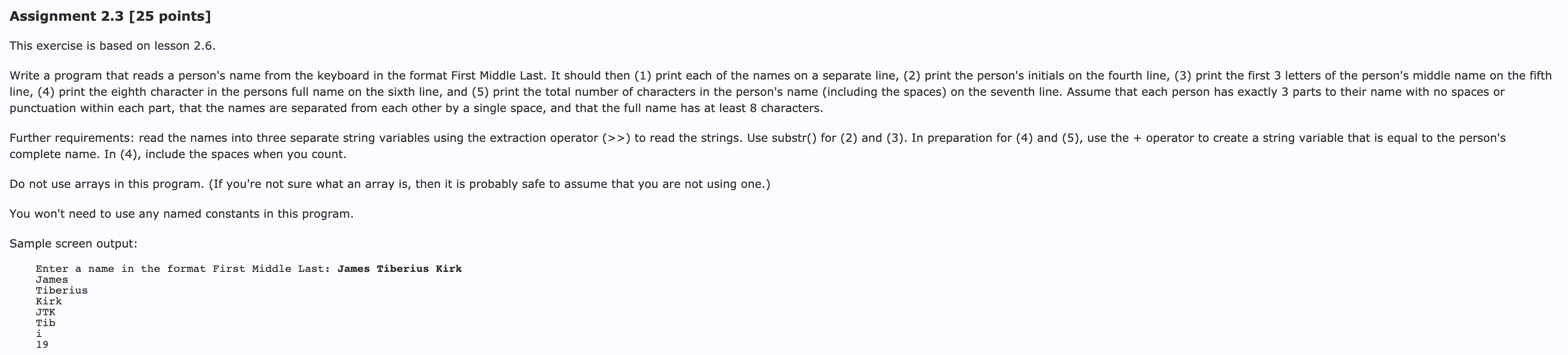 Solved Assignment 2.3 [25 points] This exercise is based on | Chegg.com