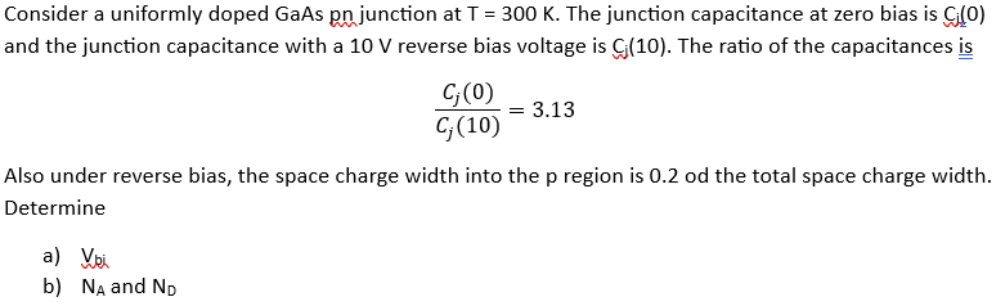 Solved Consider a uniformly doped GaAs pn junction at \\( | Chegg.com