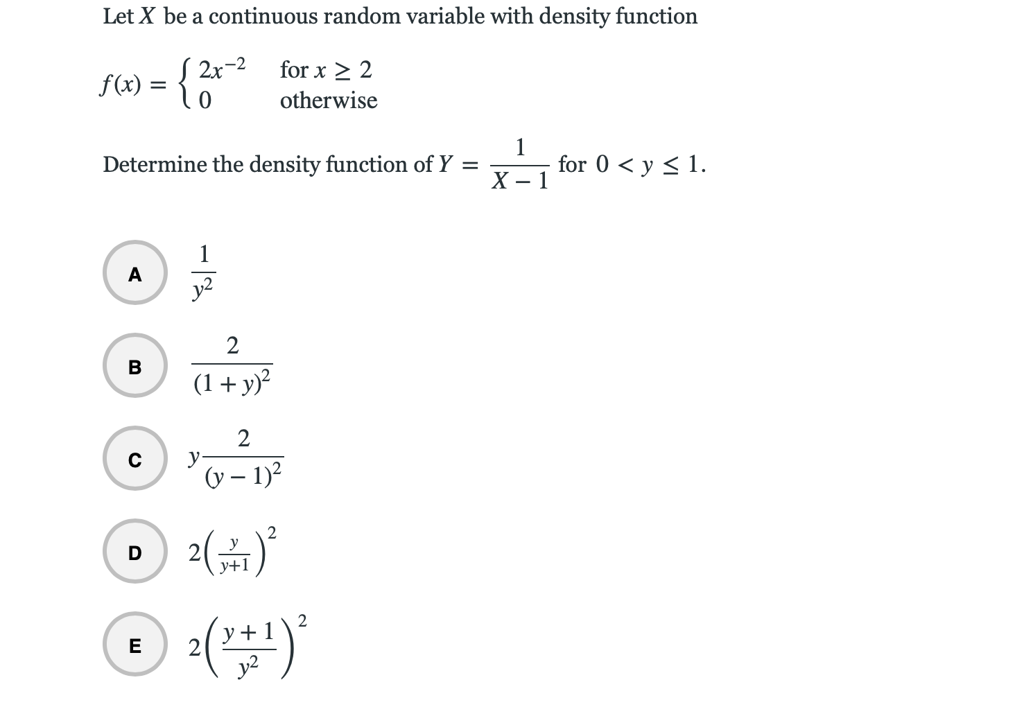 Solved Let X Be A Continuous Random Variable With Density | Chegg.com