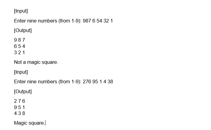 Solved How to make Python3 code to check magic squares (only | Chegg.com image.