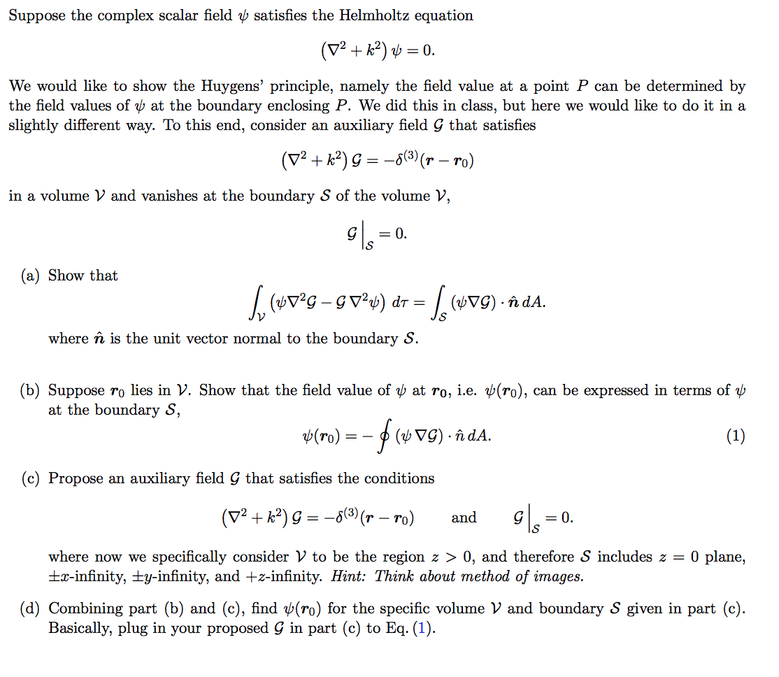 Suppose The Complex Scalar Field Y Satisfies The H Chegg Com