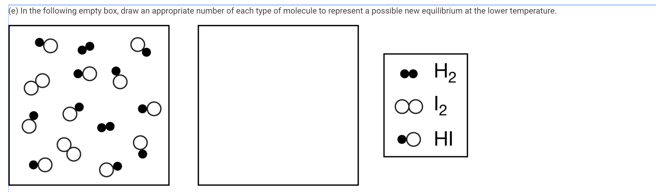 a) The original value of the reaction quotient, Qc, for the reaction of  H2(g) and I2(g) to form HI(g) 