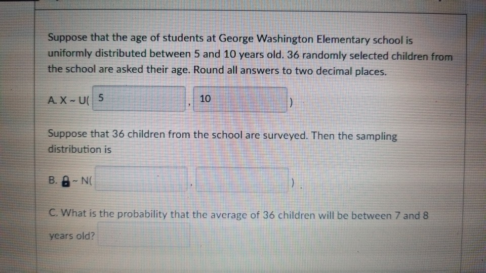 Solved Suppose that the age of students at George Washington | Chegg.com