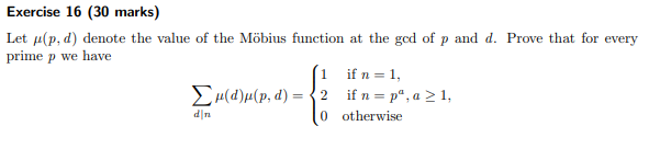 Solved Exercise 16 (30 marks) Let (p. d) denote the value of | Chegg.com