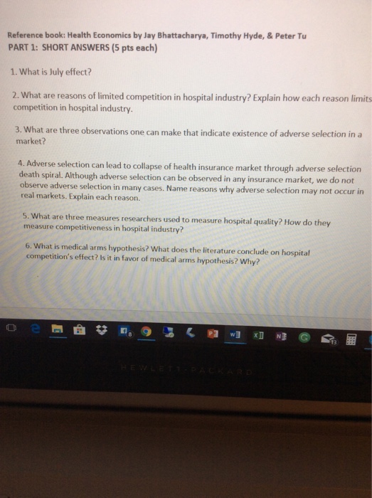 Solved Reference book Health Economics by Jay Bhattacharya,