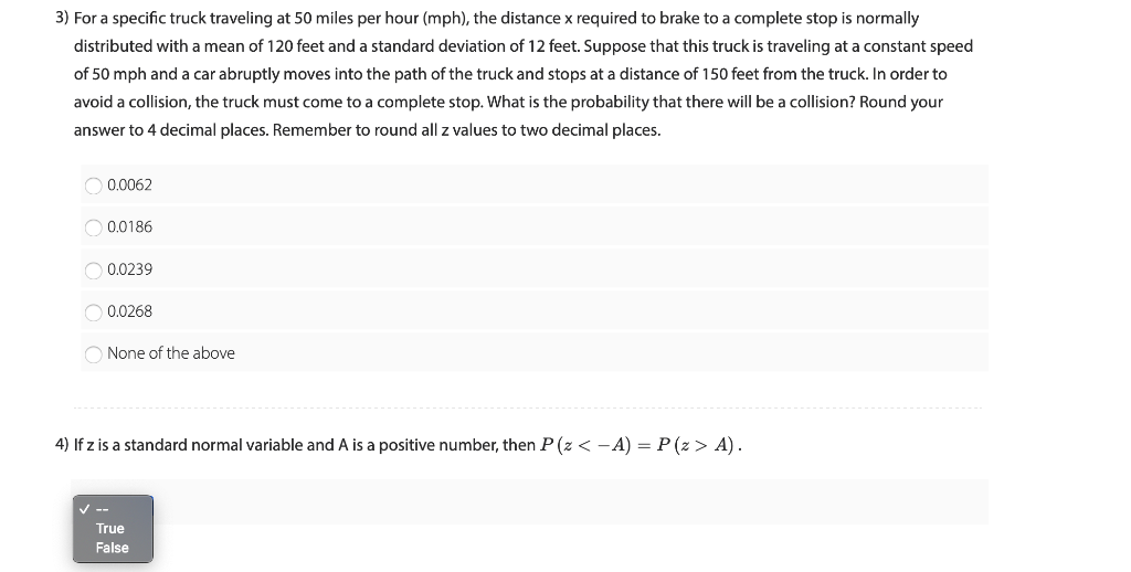Solved 3) For a specific truck traveling at 50 miles per
