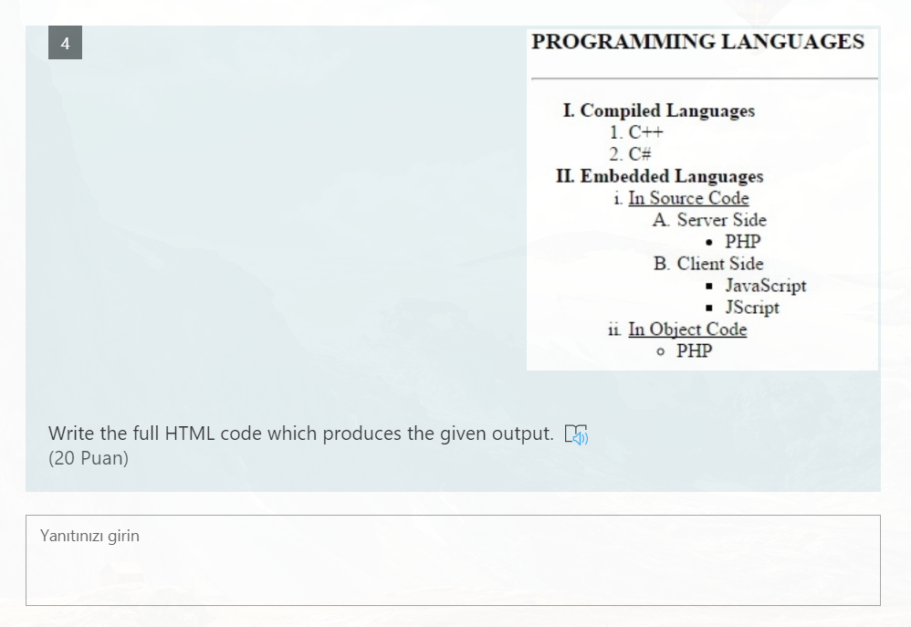 Solved PROGRAMMING LANGUAGES I. Compiled Languages 1. C++ 2. | Chegg.com