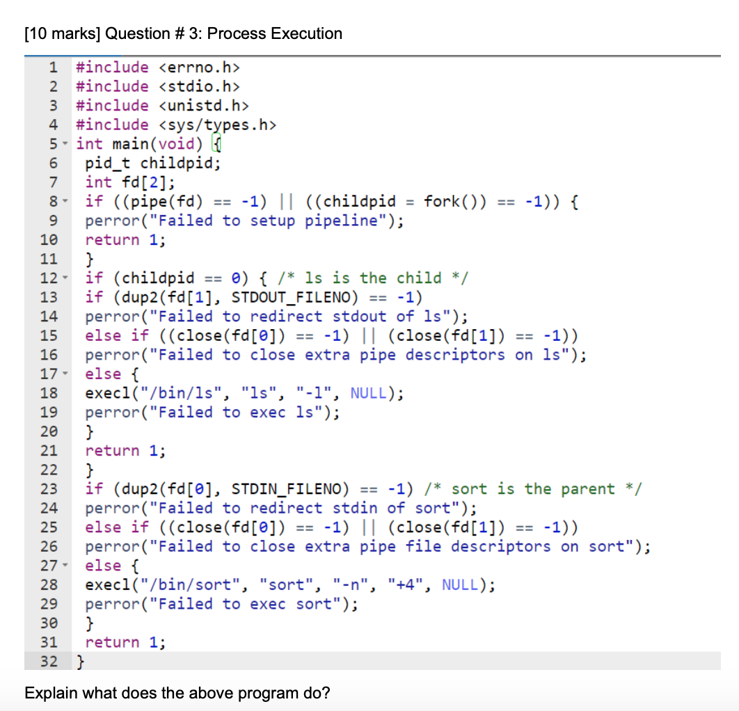 Solved [10 marks] Question #3: Process Execution 6 9 == 294 | Chegg.com