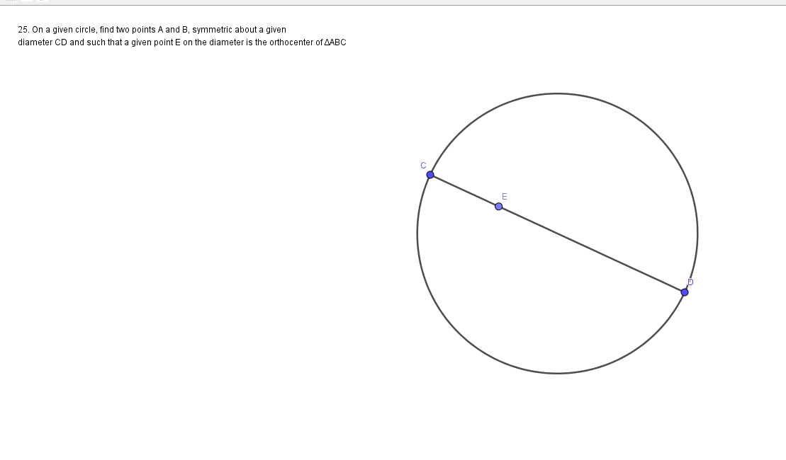 diameter of a circle given two points