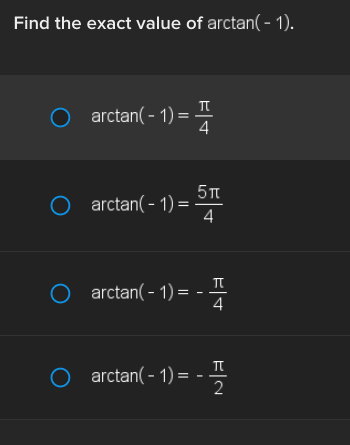 arctan 1 10 )* 180 pi