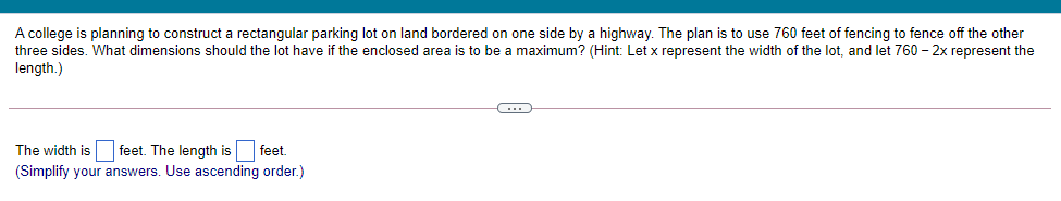 Solved A college is planning to construct a rectangular | Chegg.com