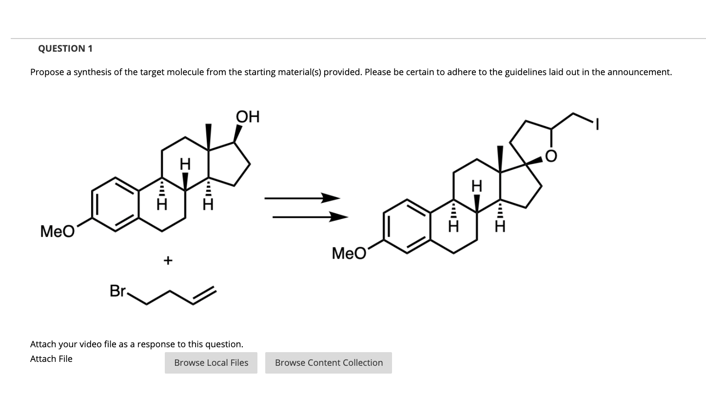 Solved The Question: Propose A Synthesis Of The | Chegg.com