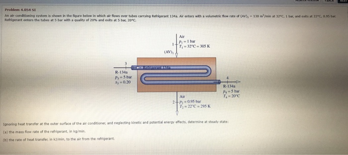 Solved Problem 4.054 S1 An air conditioning system is shown | Chegg.com