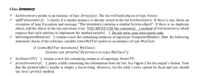 Solved Problem Description: Implement the classes shown in | Chegg.com