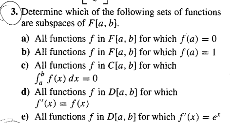 Solved 3. Determine Which Of The Following Sets Of Functions | Chegg.com