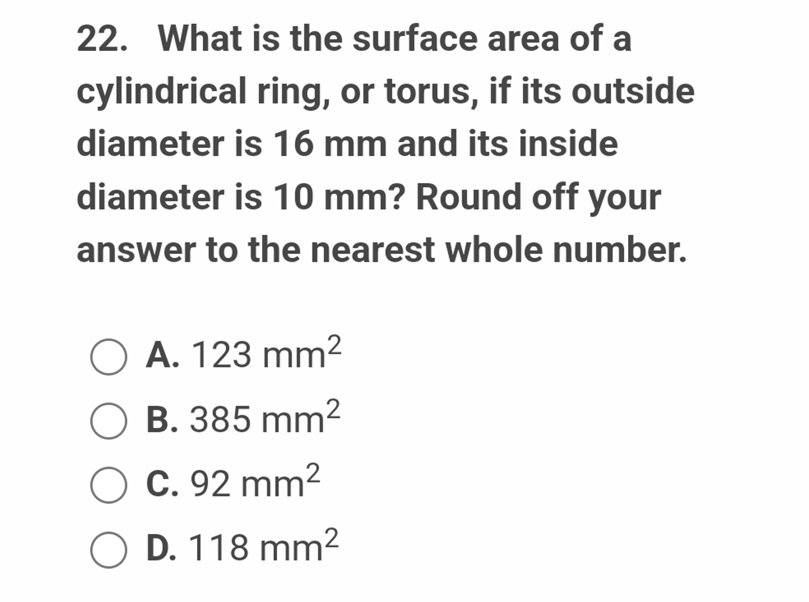8. Find the area of a circular ring formed by the circumference of two co..