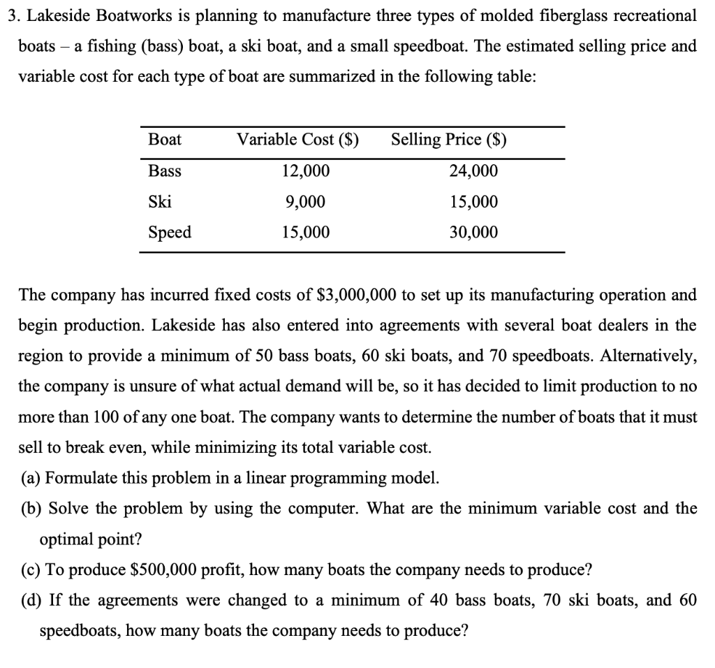 solved-3-lakeside-boatworks-is-planning-to-manufacture