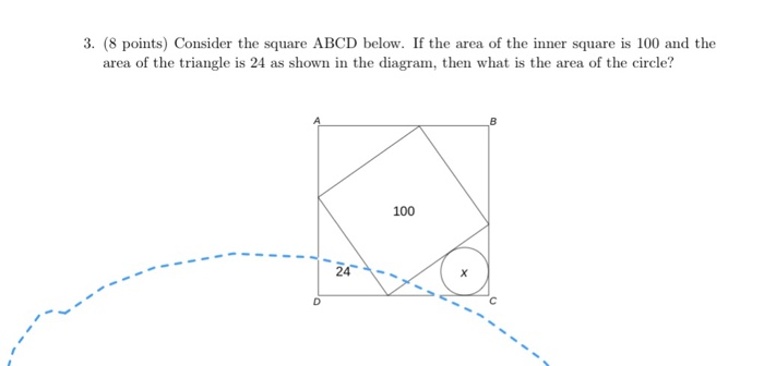 Solved 3. (8 points) Consider the square ABCD below. If the | Chegg.com