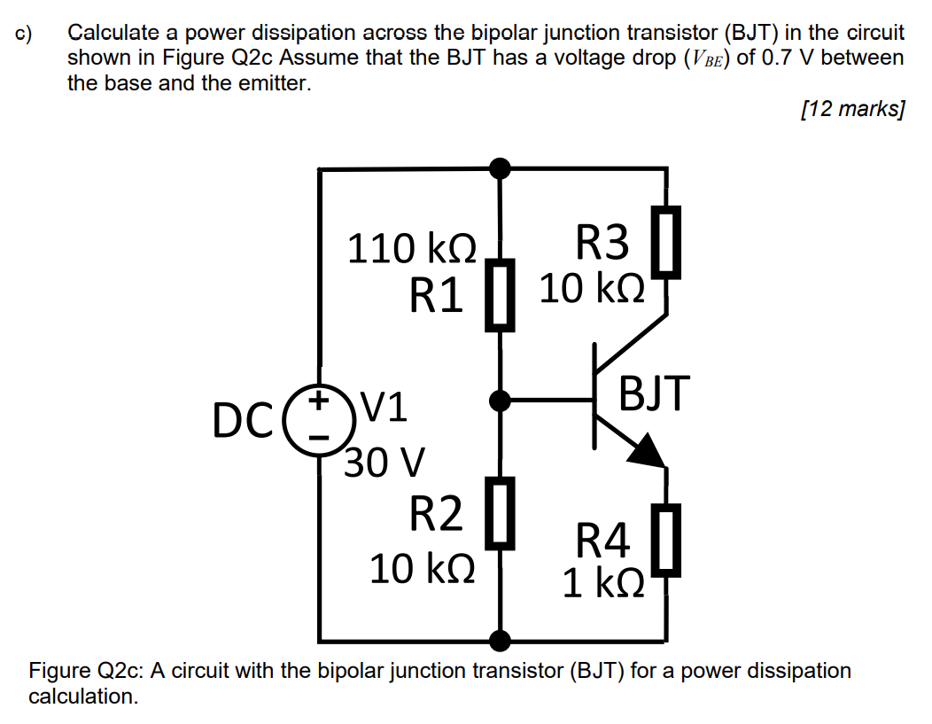 [Solved]: C) Calculate A Power Dissipation Across The Bipo