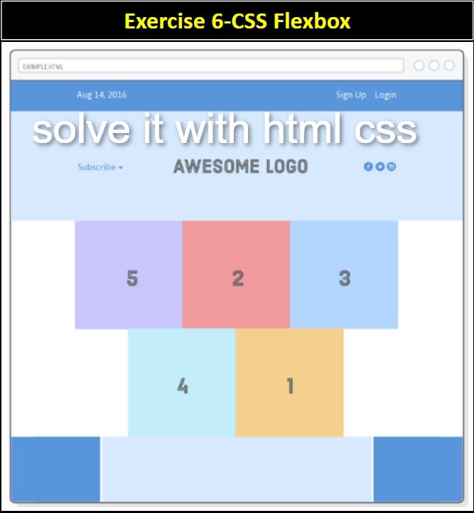 Solved Exercise 6-CSS Flexbox EXAMPLEHTML Aug 14, 2016 Sign | Chegg.com