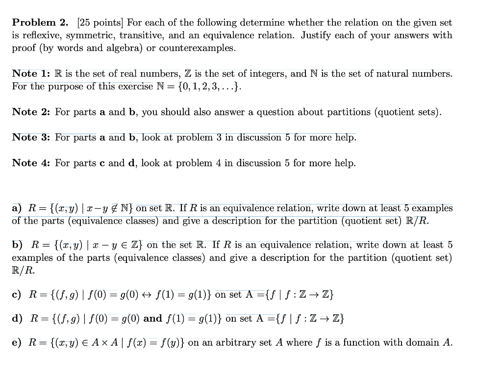 Solved Problem 2 25 Points For Each Of The Following D Chegg Com