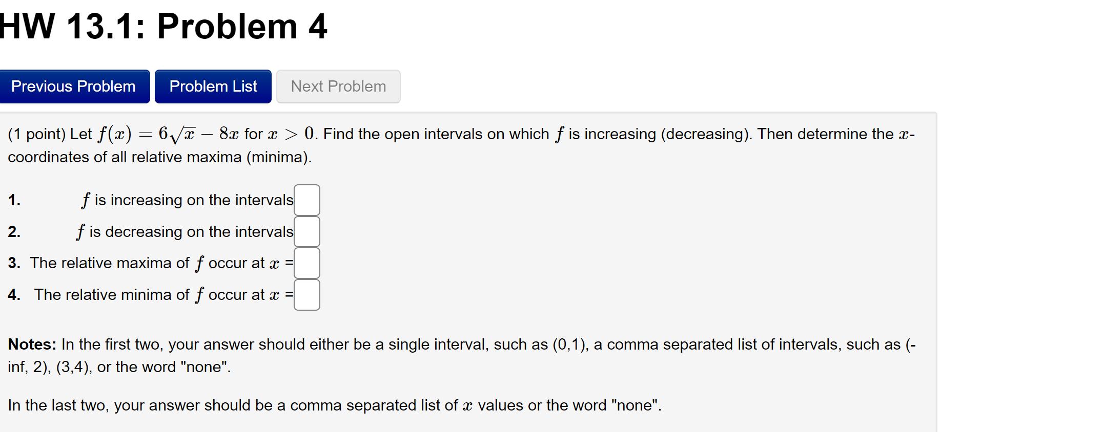 Solved HW 13.1: Problem 3 Previous Problem Problem List Next | Chegg.com