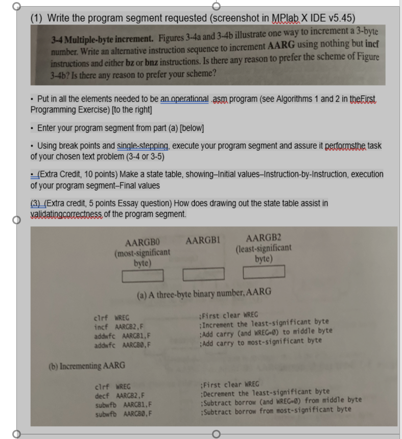 (1) Write the program segment requested (screenshot | Chegg.com