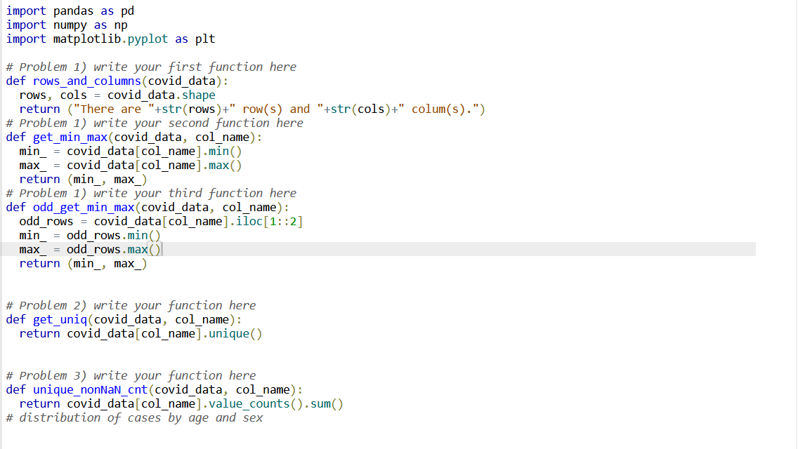 Solved import pandas as pd import numpy as np import | Chegg.com