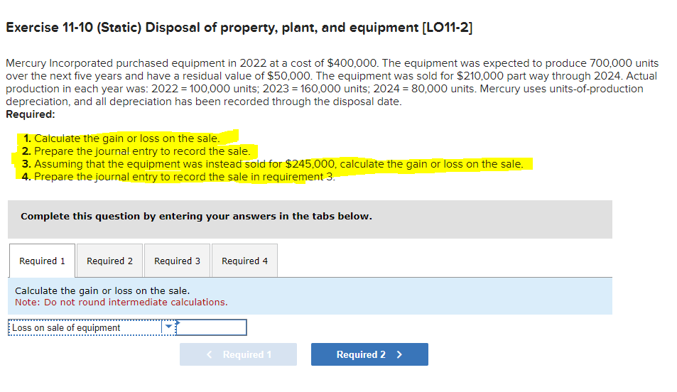 Solved Mercury Incorporated purchased equipment in 2022 at a