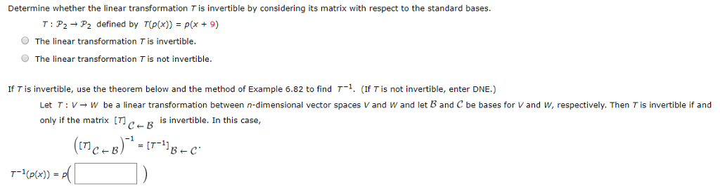 Solved Determine whether the linear transformation T is | Chegg.com