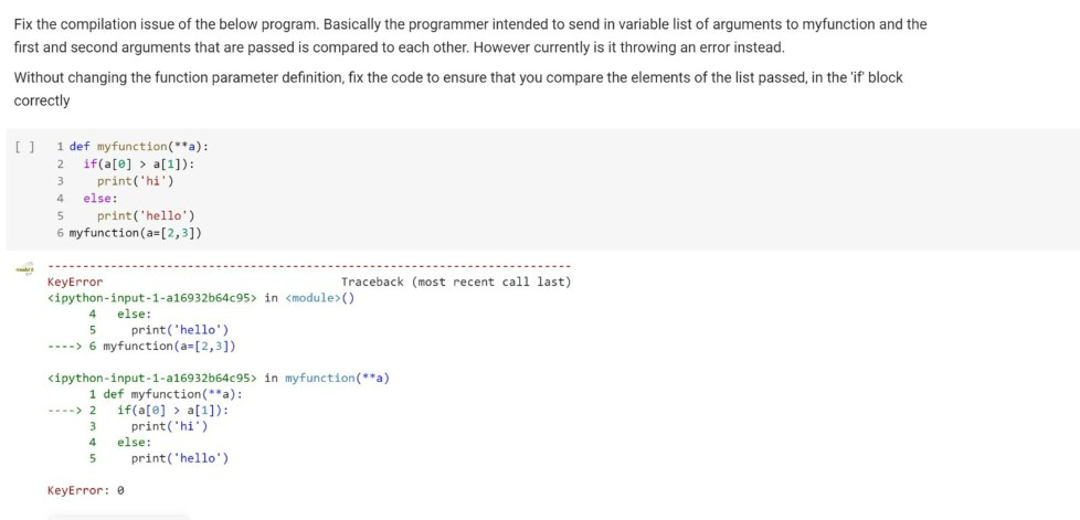 Solved Fix the compilation issue of the below program. | Chegg.com