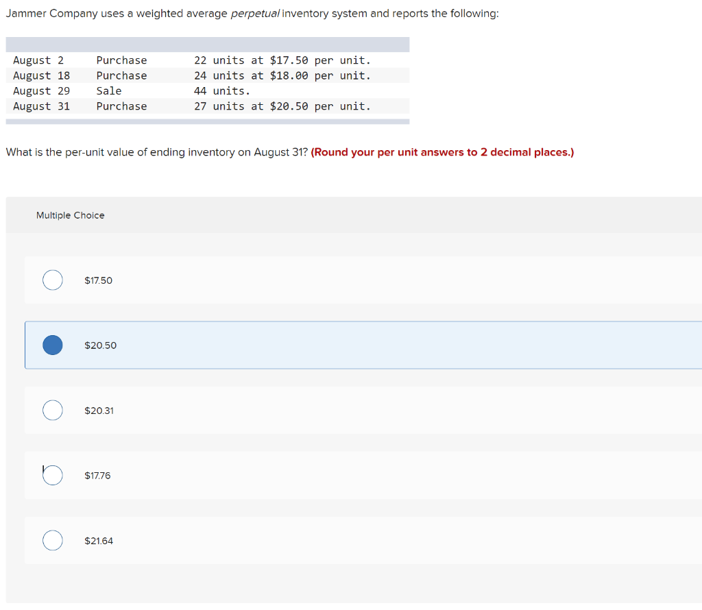 solved-jammer-company-uses-a-weighted-average-perpetual-chegg