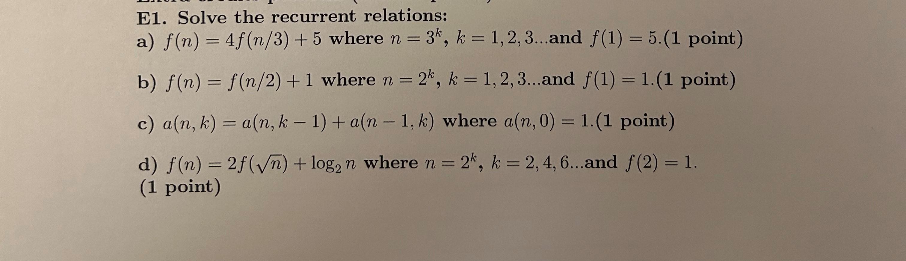 Solved I need an equation for each part that can represent | Chegg.com