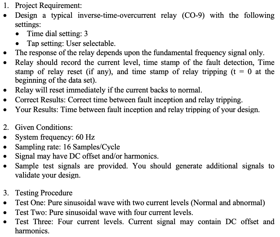 Solved 1. Project Requirement: - Design a typical | Chegg.com