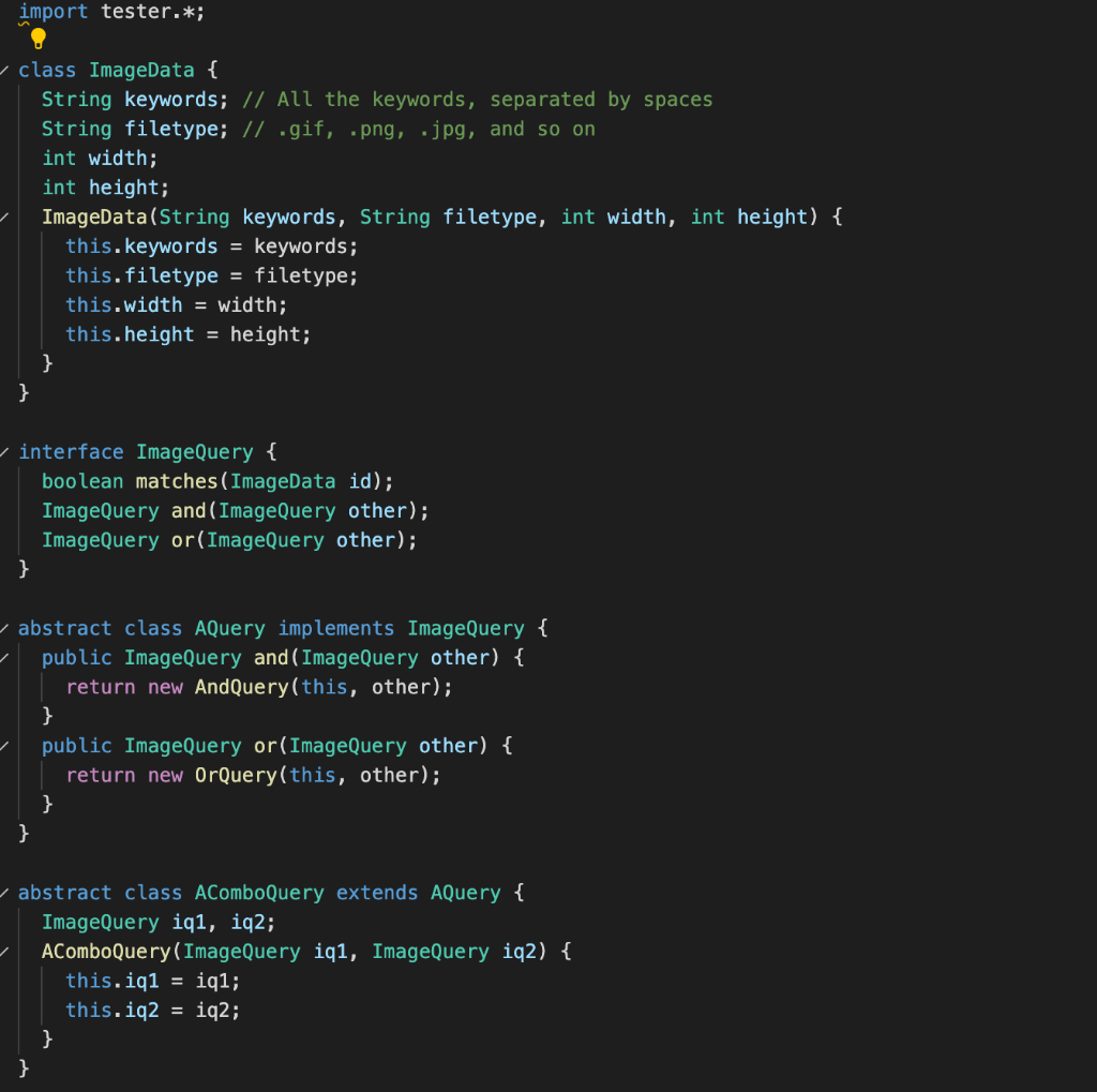 Task 2 Take the starter code for image queries that