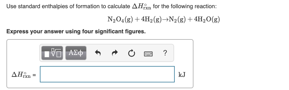 Solved Use Standard Enthalpies Of Formation To Calculate Chegg Com