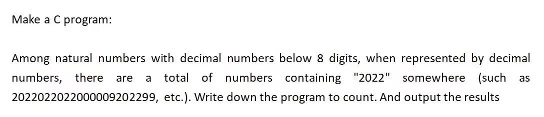 Solved Make a C program: Among natural numbers with decimal | Chegg.com