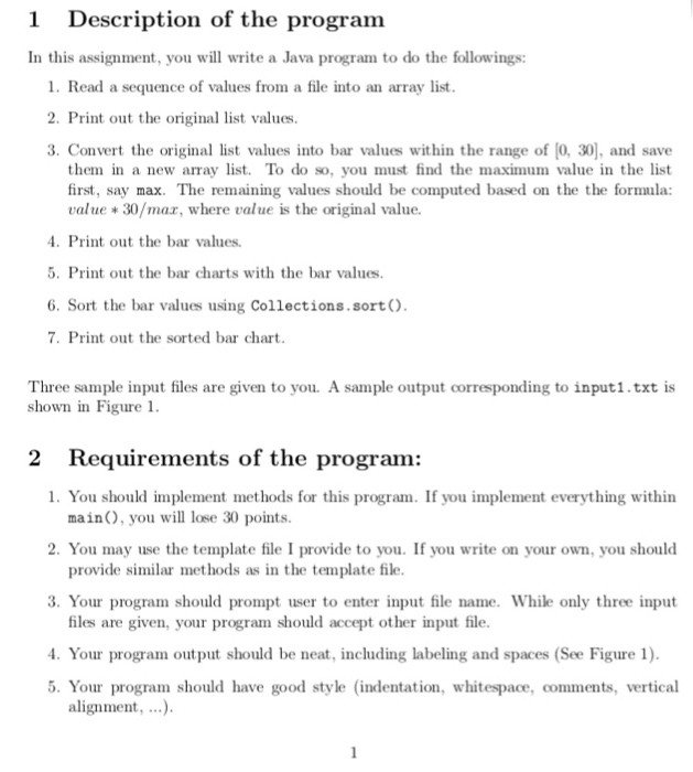 Solved In this assignment, you will write a Java program to | Chegg.com
