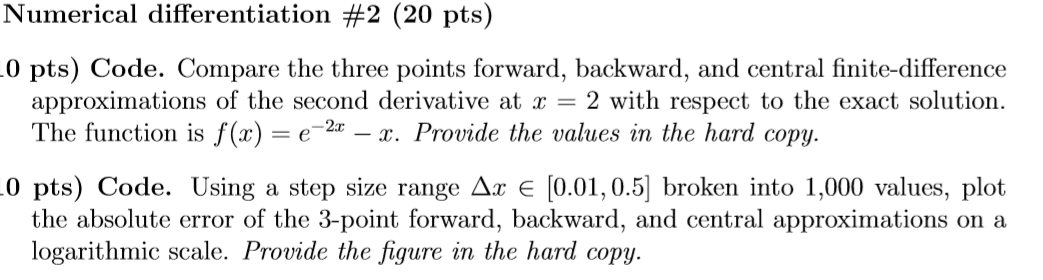 Solved I only need help plotting the absolute error on a | Chegg.com